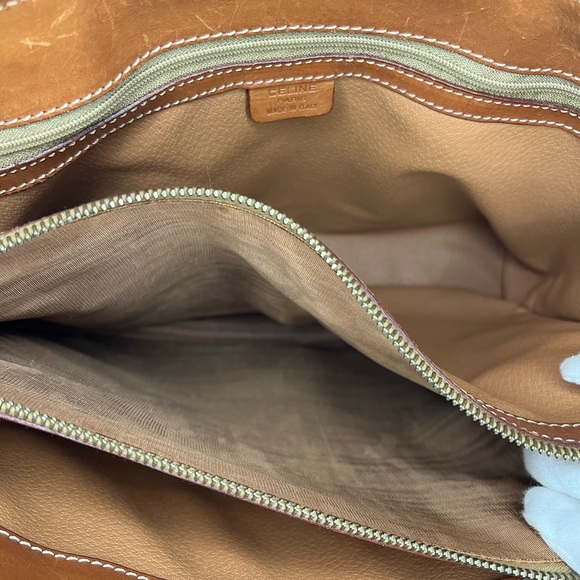 CELINE MACADAM HANDLE BAG (Brown pattern) - Picture 6 of 8